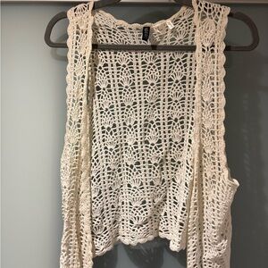 H&M Cream Crochet Tank Top